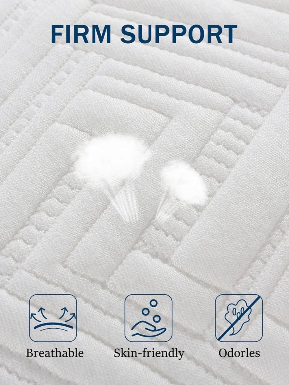 downluxe Memory Foam Body Pillows for Adults - 1 Count (Pack of 1), White